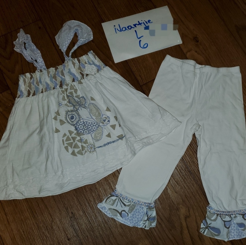 Naartjie Kids 2 pc Summer Outfit Tunic Top Capri